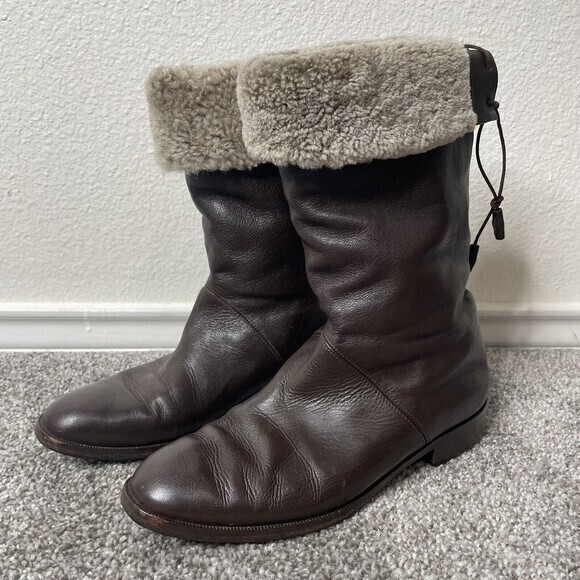 Sesto Meucci Shoes - Sesto Meucci Italy Brown Leather Zip Ankle Fashion Boots Womens Size 8 N
